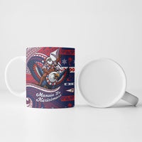 American Samoa Christmas Ceramic Mug Santa Riding Bald Eagle