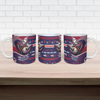 American Samoa Christmas Ceramic Mug Santa Riding Bald Eagle
