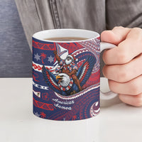 American Samoa Christmas Ceramic Mug Santa Riding Bald Eagle