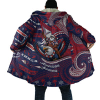American Samoa Christmas Cloak Santa Riding Bald Eagle DT05 - Polynesian Pride