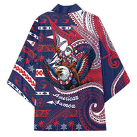 American Samoa Christmas Kimono Santa Riding Bald Eagle
