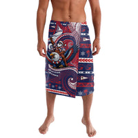 American Samoa Christmas Lavalava Santa Riding Bald Eagle
