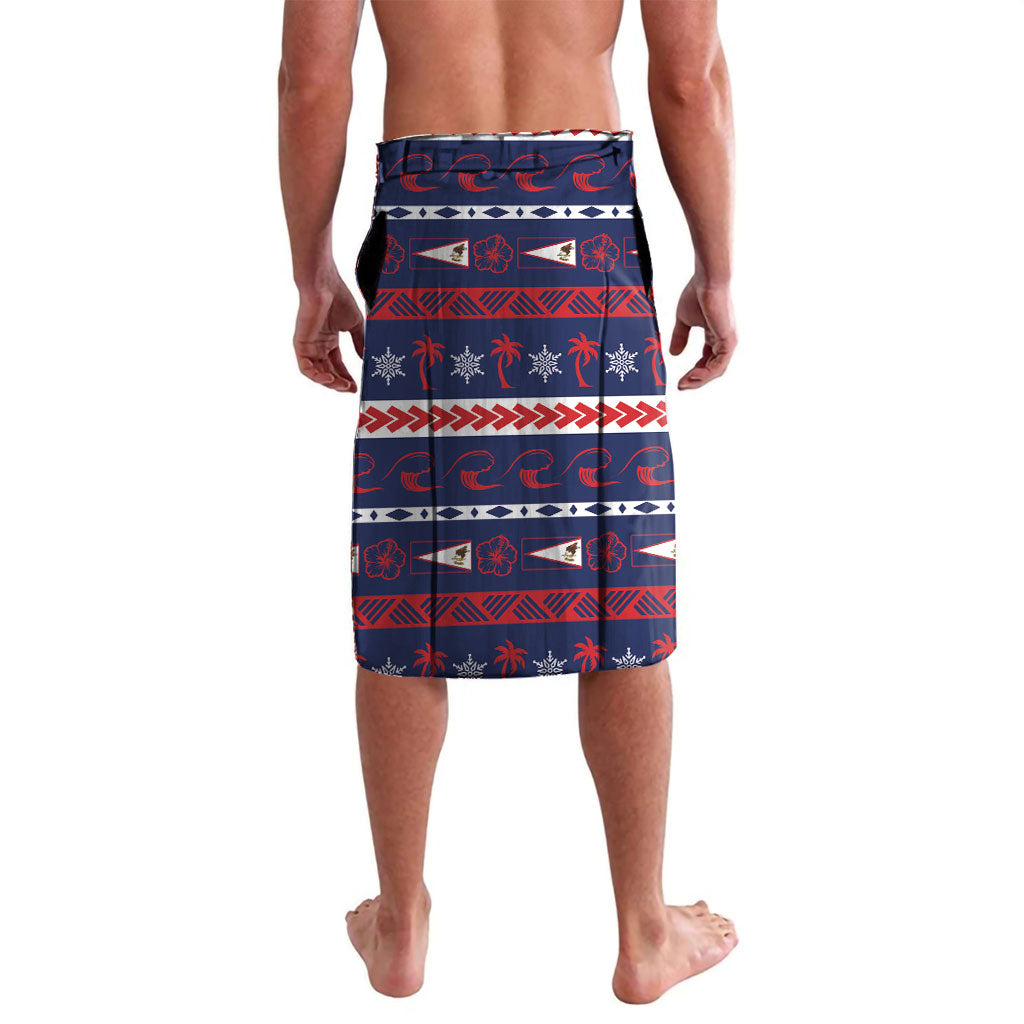 American Samoa Christmas Lavalava Santa Riding Bald Eagle