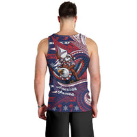 American Samoa Christmas Men Tank Top Santa Riding Bald Eagle