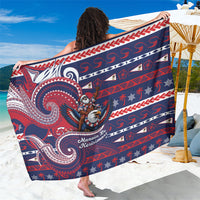 American Samoa Christmas Sarong Santa Riding Bald Eagle