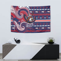 American Samoa Christmas Tapestry Santa Riding Bald Eagle