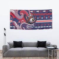 American Samoa Christmas Tapestry Santa Riding Bald Eagle
