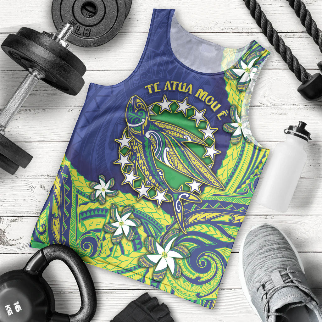 Cook Islands Language Week Men Tank Top Flying Fish 15 Stars Tribal Patterns DT05 - Polynesian Pride