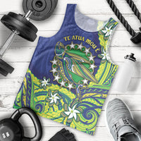 Cook Islands Language Week Men Tank Top Flying Fish 15 Stars Tribal Patterns DT05 - Polynesian Pride
