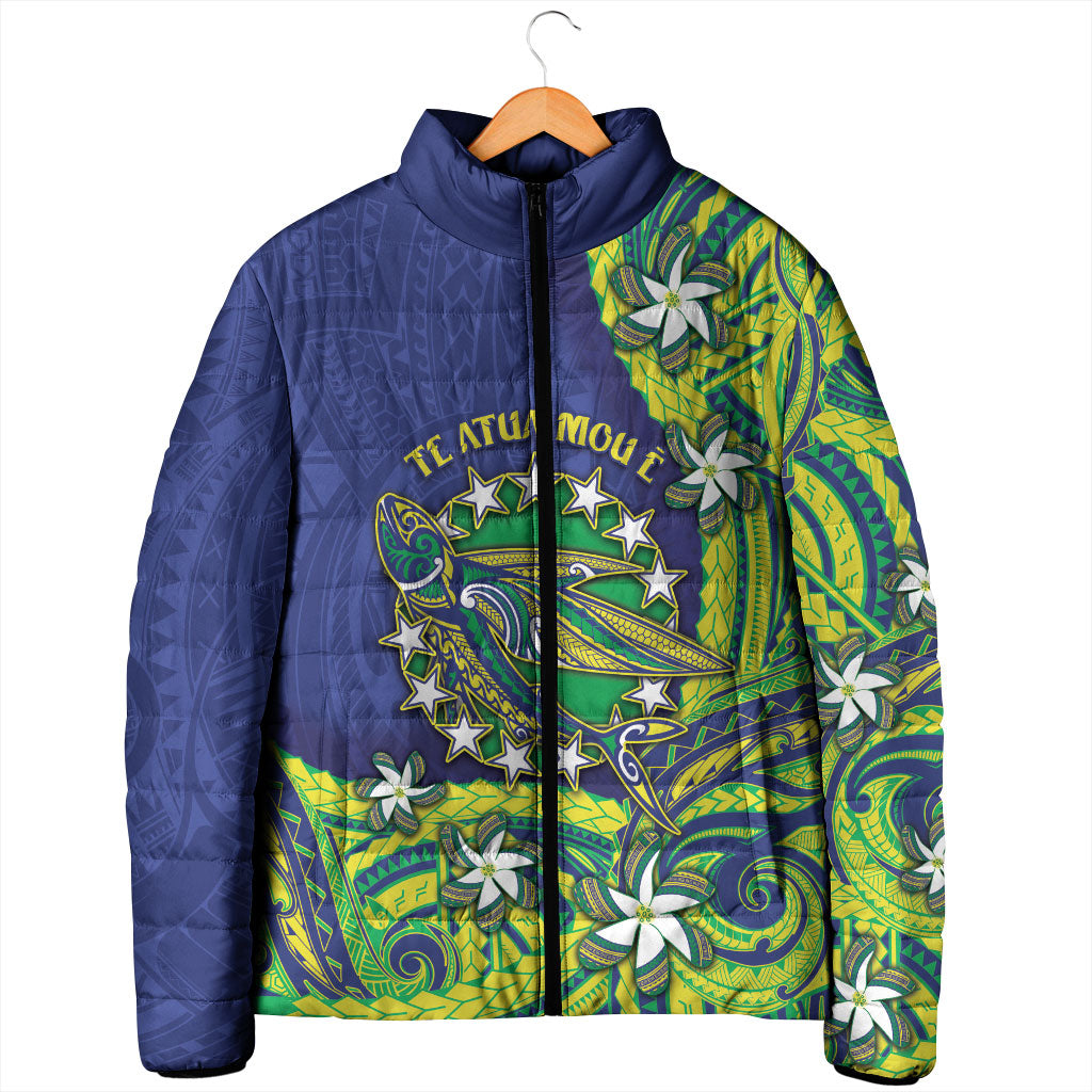 Cook Islands Language Week Padded Jacket Flying Fish 15 Stars Tribal Patterns DT05 - Polynesian Pride
