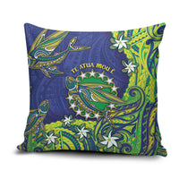 Cook Islands Language Week Pillow Cover Flying Fish 15 Stars Tribal Patterns DT05 Green - Polynesian Pride