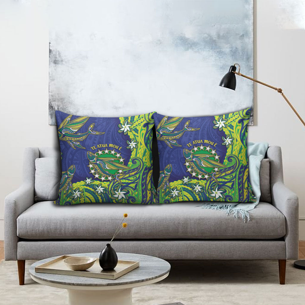 Cook Islands Language Week Pillow Cover Flying Fish 15 Stars Tribal Patterns DT05 - Polynesian Pride