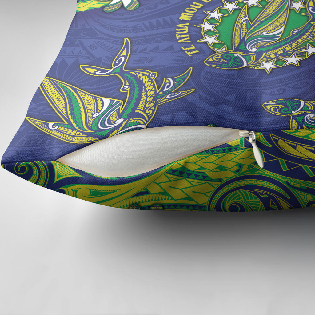 Cook Islands Language Week Pillow Cover Flying Fish 15 Stars Tribal Patterns DT05 - Polynesian Pride
