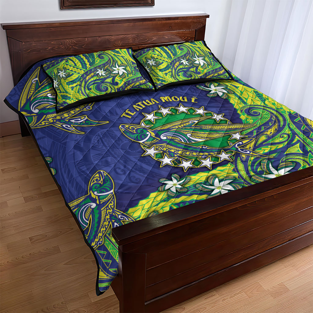 Cook Islands Language Week Quilt Bed Set Flying Fish 15 Stars Tribal Patterns DT05 - Polynesian Pride