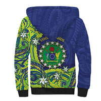 Cook Islands Language Week Sherpa Hoodie Flying Fish 15 Stars Tribal Patterns DT05 - Polynesian Pride