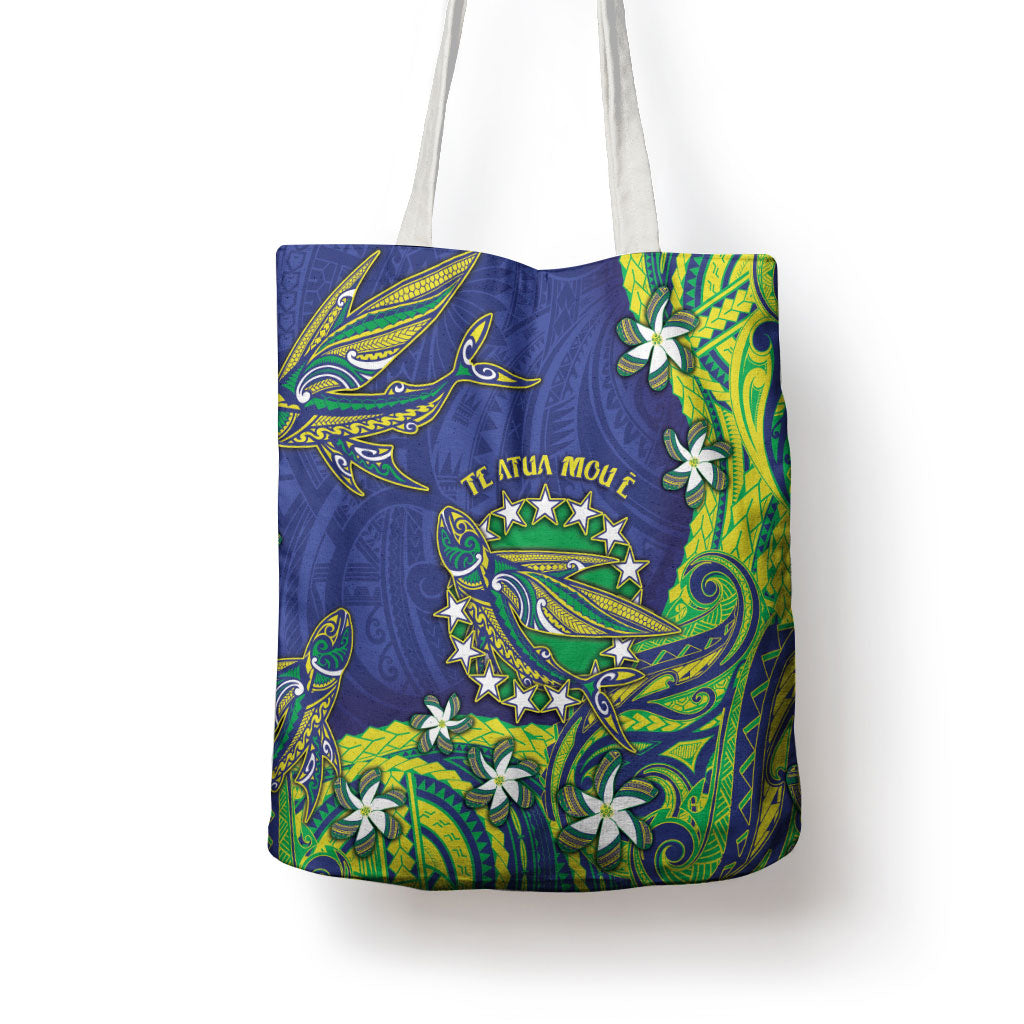 Cook Islands Language Week Tote Bag Flying Fish 15 Stars Tribal Patterns DT05 - Polynesian Pride
