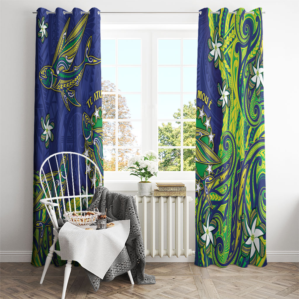 Cook Islands Language Week Window Curtain Flying Fish 15 Stars Tribal Patterns DT05 - Polynesian Pride