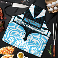 Aotearoa Ngati Kahungunu Apron New Zealand Traditional Maori Pattern DT05 Blue - Polynesian Pride