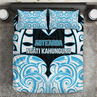Aotearoa Ngati Kahungunu Bedding Set New Zealand Traditional Maori Pattern DT05 Blue - Polynesian Pride