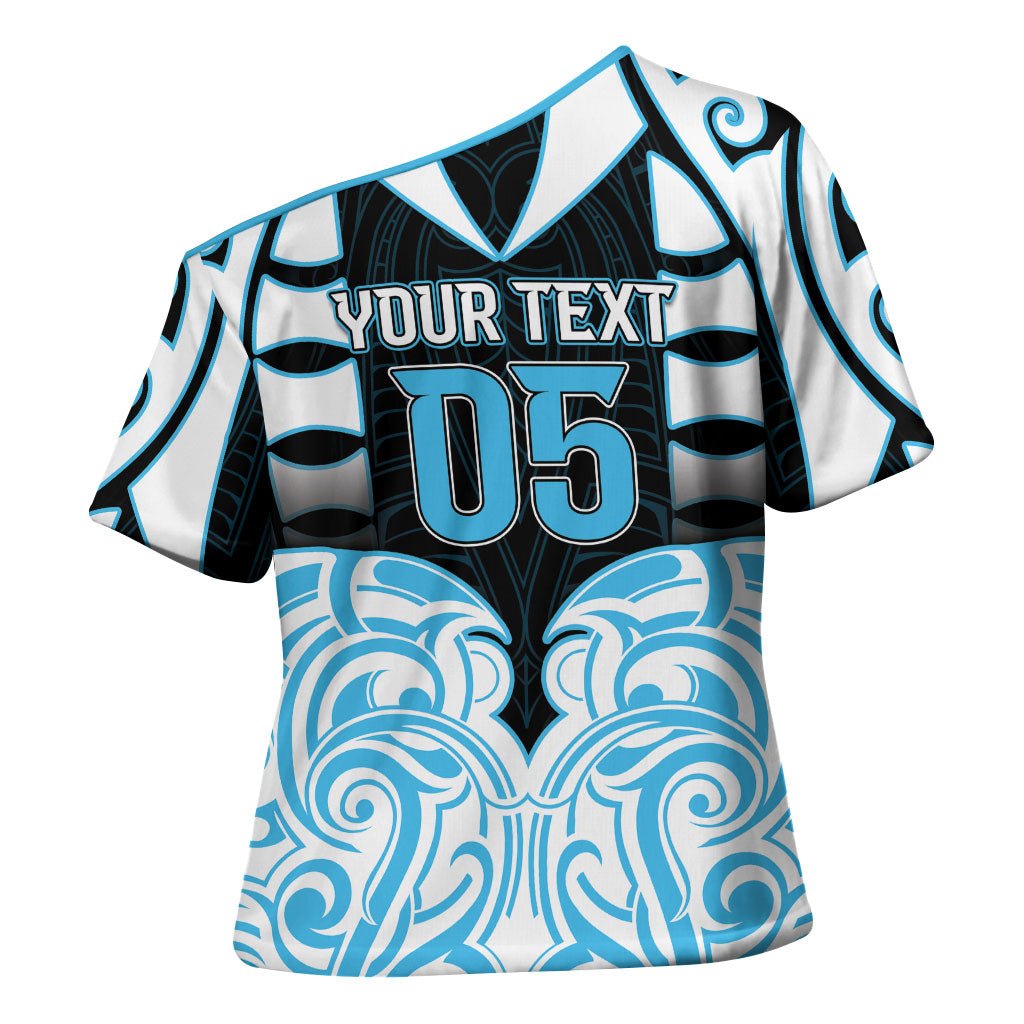 Custom Aotearoa Ngati Kahungunu Cross Shoulder Shirt New Zealand Traditional Maori Pattern DT05 - Polynesian Pride