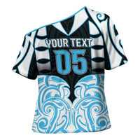 Custom Aotearoa Ngati Kahungunu Cross Shoulder Shirt New Zealand Traditional Maori Pattern DT05 - Polynesian Pride