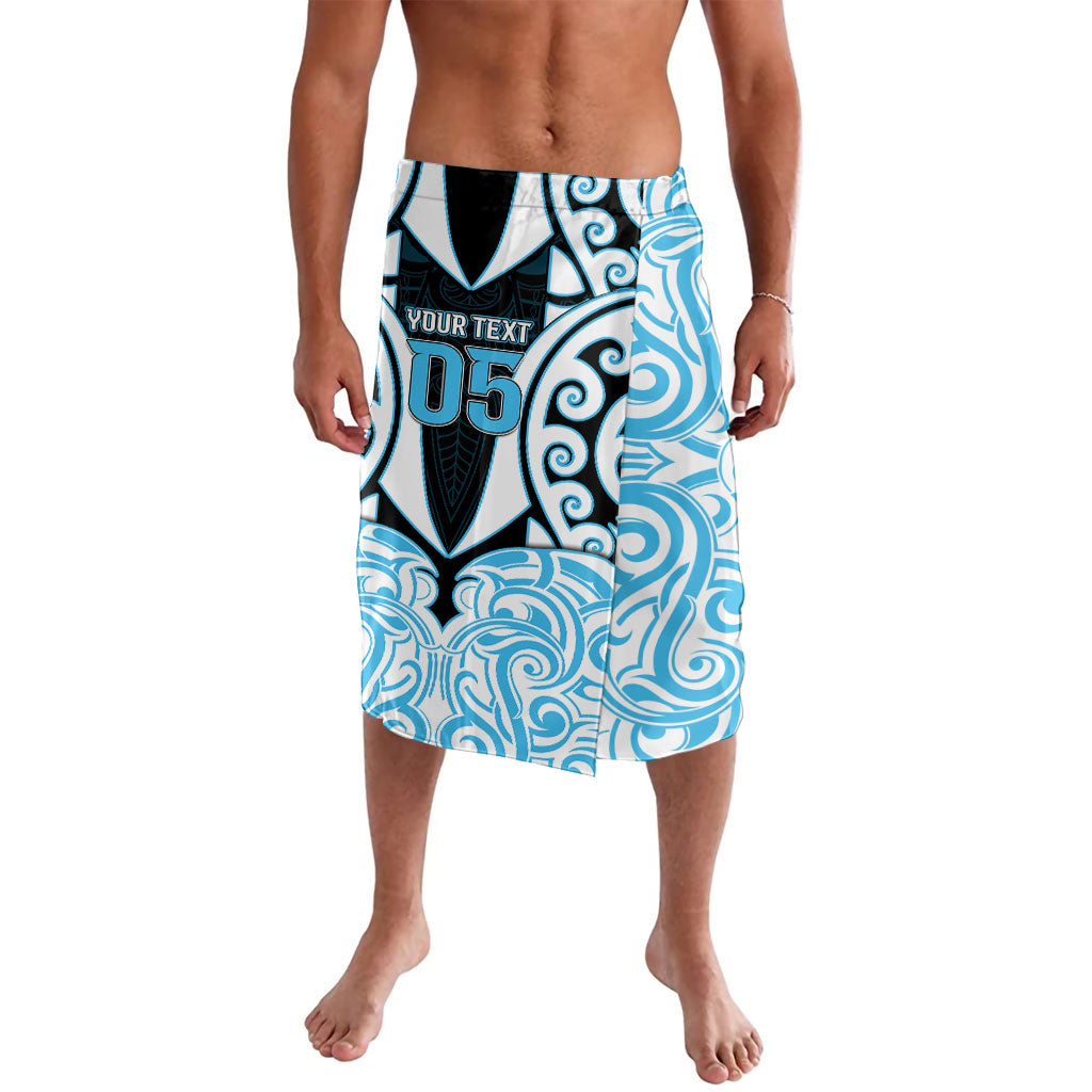 Custom Aotearoa Ngati Kahungunu Lavalava New Zealand Traditional Maori Pattern DT05 Blue - Polynesian Pride