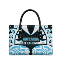 Aotearoa Ngati Kahungunu Leather Bag New Zealand Traditional Maori Pattern DT05 - Polynesian Pride