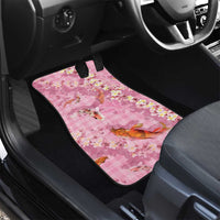 Pink Palaka Hawaiian And Japanese Car Mats Sakura Lei With Koi Fish DT05 - Polynesian Pride