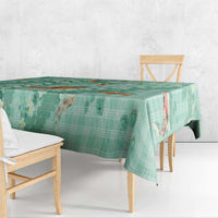 Green Palaka Hawaiian And Japanese Tablecloth Sakura Lei With Koi Fish DT05 - Polynesian Pride