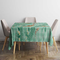 Green Palaka Hawaiian And Japanese Tablecloth Sakura Lei With Koi Fish DT05 - Polynesian Pride