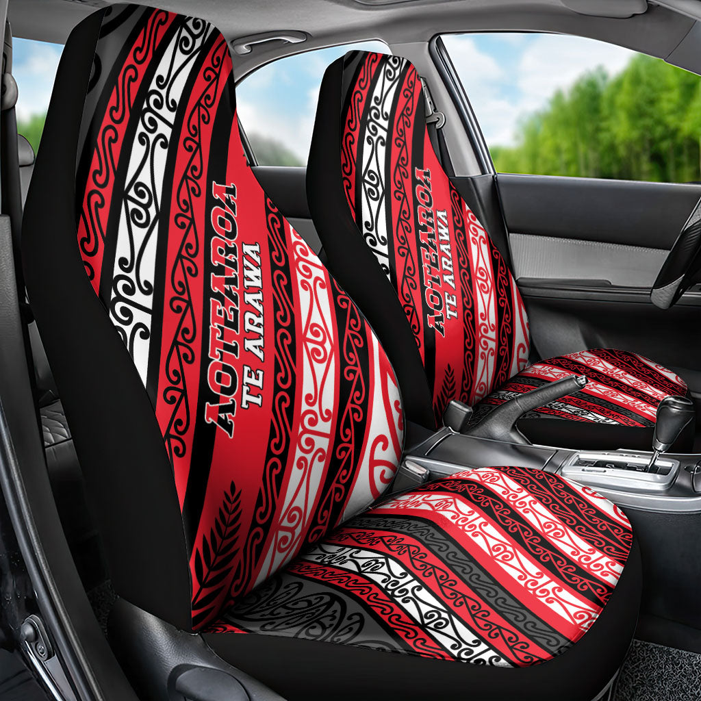 Aotearoa Te Arawa Car Seat Cover New Zealand Maori Tribal Fern Pattern DT05 - Polynesian Pride