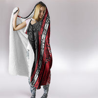 Aotearoa Te Arawa Hooded Blanket New Zealand Maori Tribal Fern Pattern DT05 - Polynesian Pride