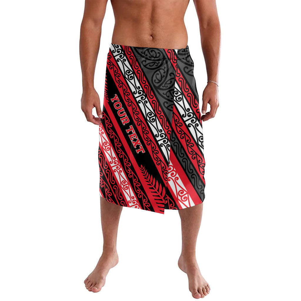 Personalised Aotearoa Te Arawa Lavalava New Zealand Maori Tribal Fern Pattern DT05 Red - Polynesian Pride
