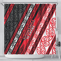 Aotearoa Te Arawa Shower Curtain New Zealand Maori Tribal Fern Pattern DT05 - Polynesian Pride