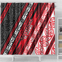 Aotearoa Te Arawa Shower Curtain New Zealand Maori Tribal Fern Pattern DT05 - Polynesian Pride
