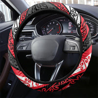 Aotearoa Te Arawa Steering Wheel Cover New Zealand Maori Tribal Fern Pattern DT05 - Polynesian Pride