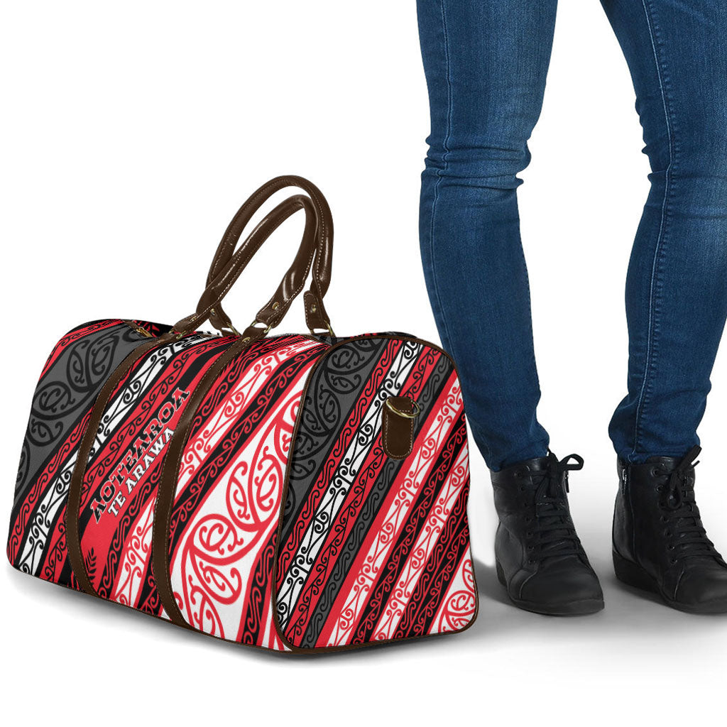 Aotearoa Te Arawa Travel Bag New Zealand Maori Tribal Fern Pattern DT05 - Polynesian Pride