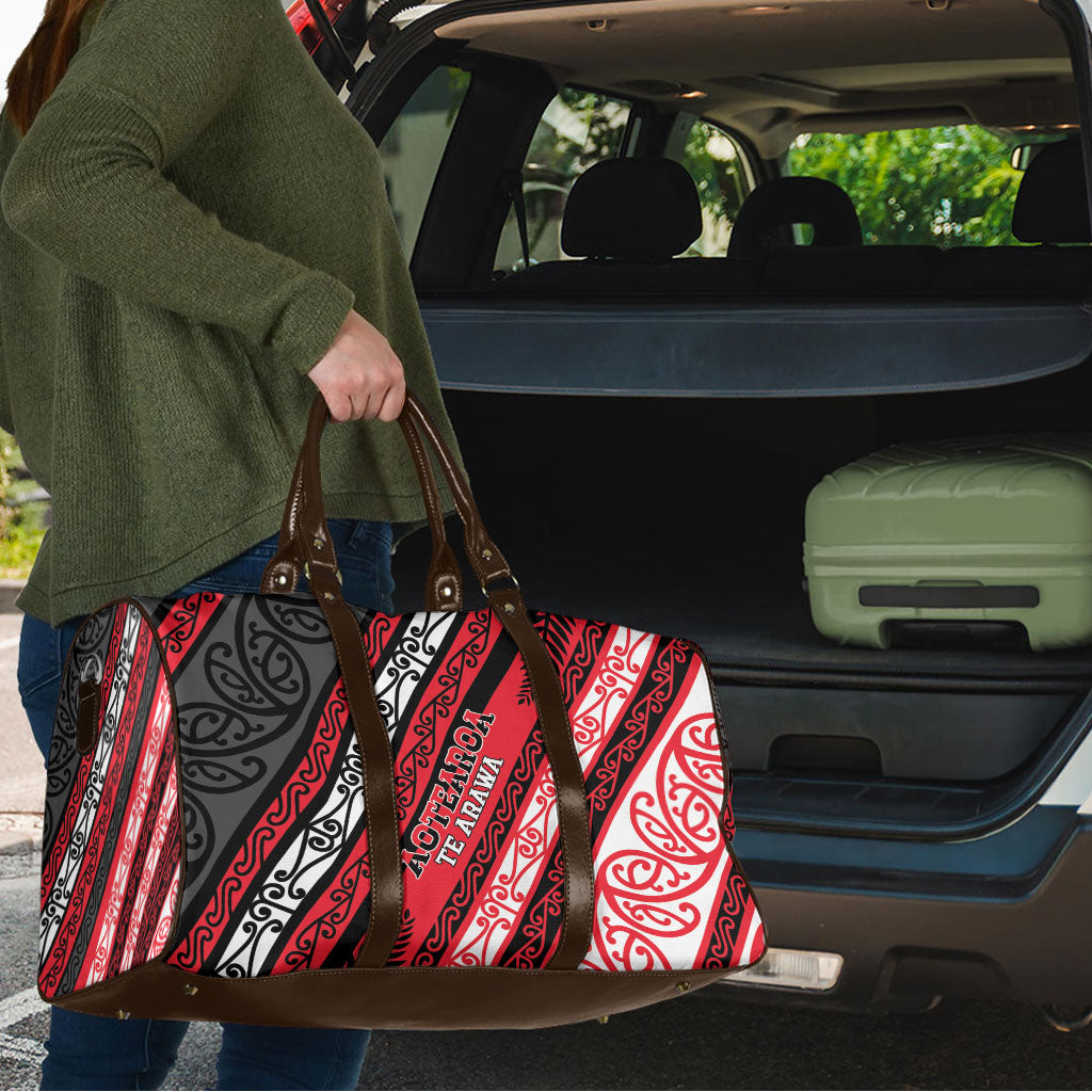 Aotearoa Te Arawa Travel Bag New Zealand Maori Tribal Fern Pattern DT05 - Polynesian Pride