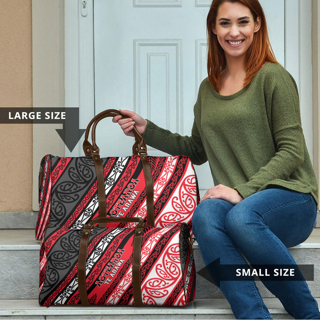 Aotearoa Te Arawa Travel Bag New Zealand Maori Tribal Fern Pattern DT05 - Polynesian Pride