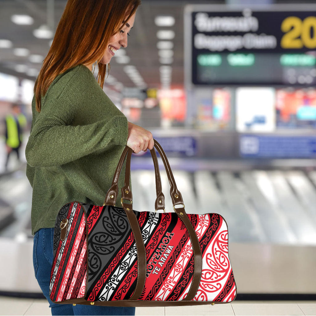 Aotearoa Te Arawa Travel Bag New Zealand Maori Tribal Fern Pattern DT05 - Polynesian Pride
