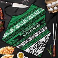 Aotearoa Ngati Raukawa Apron New Zealand Maori Tribal Fern Pattern DT05 Green - Polynesian Pride
