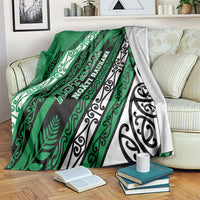 Aotearoa Ngati Raukawa Blanket New Zealand Maori Tribal Fern Pattern DT05 Green - Polynesian Pride