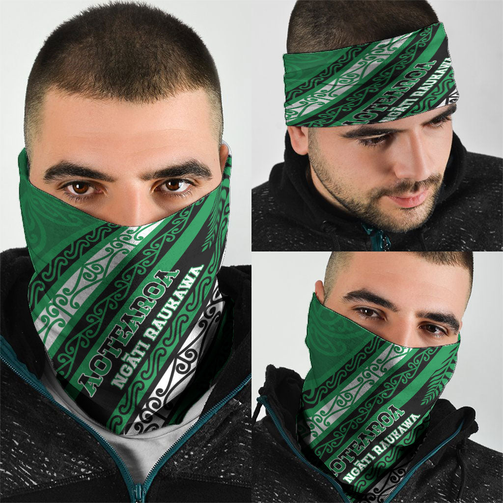 Aotearoa Ngati Raukawa Neck Gaiter New Zealand Maori Tribal Fern Pattern DT05 - Polynesian Pride