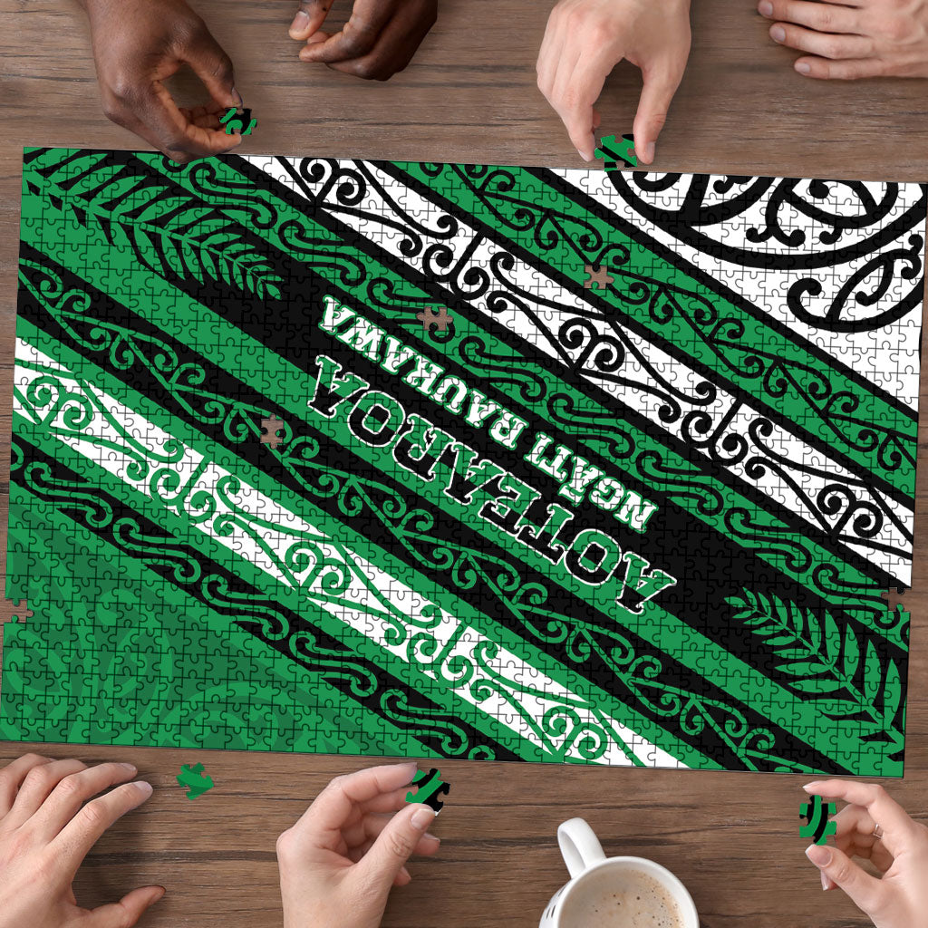 Aotearoa Ngati Raukawa Puzzle New Zealand Maori Tribal Fern Pattern DT05 - Polynesian Pride