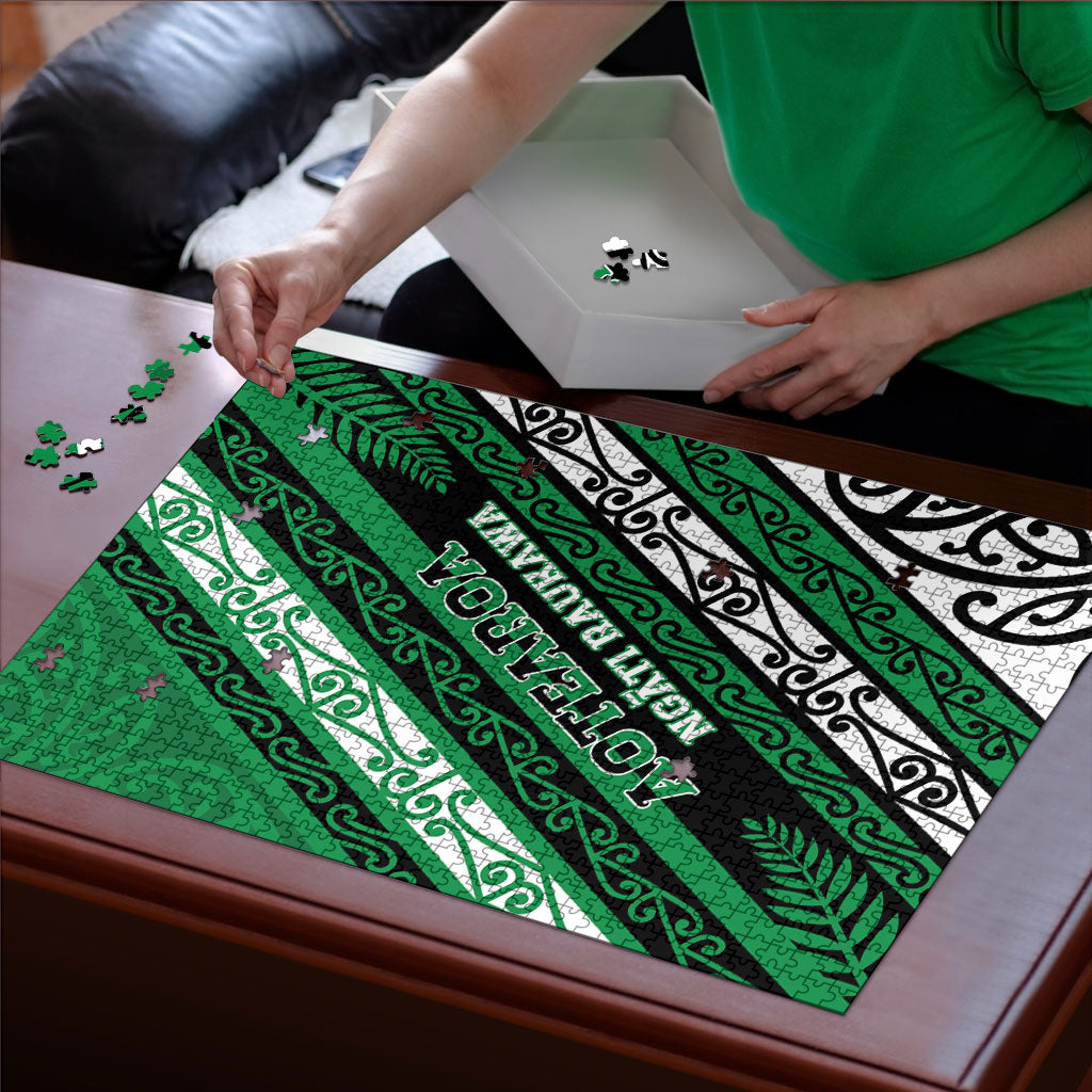 Aotearoa Ngati Raukawa Puzzle New Zealand Maori Tribal Fern Pattern DT05 - Polynesian Pride