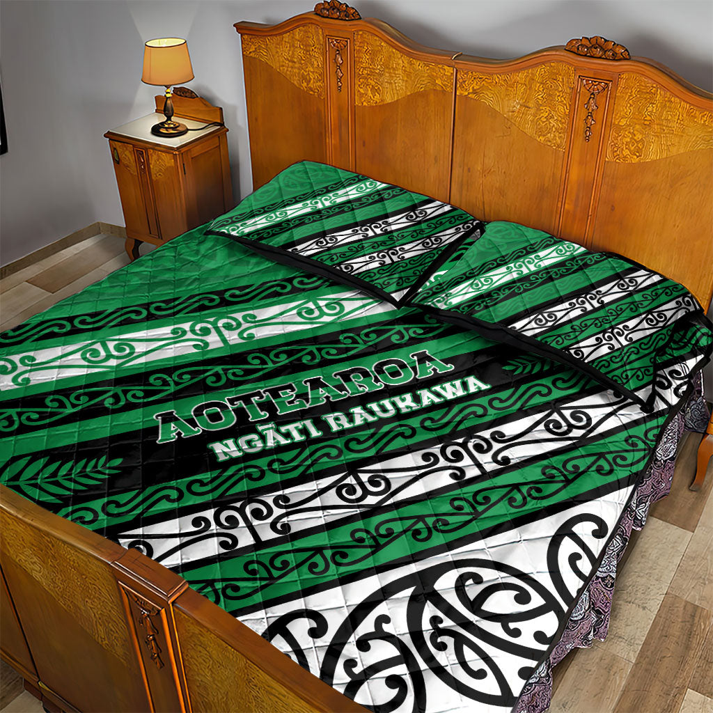 Aotearoa Ngati Raukawa Quilt Bed Set New Zealand Maori Tribal Fern Pattern DT05 - Polynesian Pride