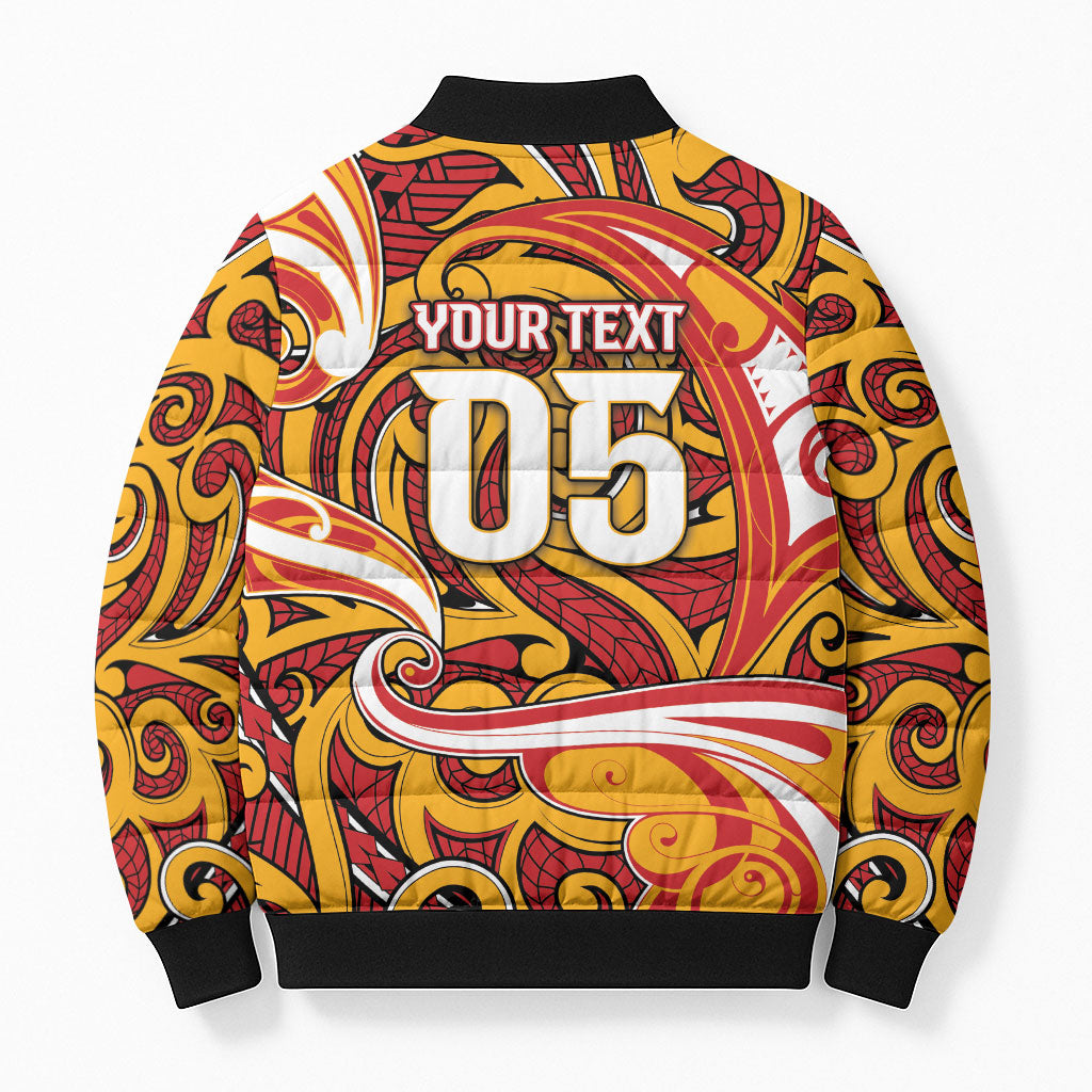Custom Aotearoa Waikato Tainui Bomber Puffer Jacket Maori Tribal Pattern Koru Motif DT05 - Polynesian Pride
