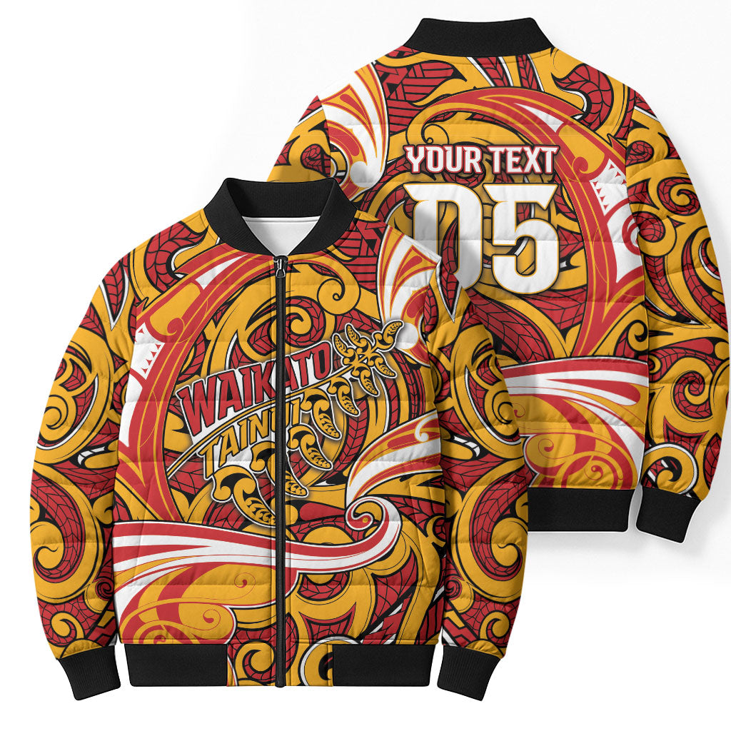 Custom Aotearoa Waikato Tainui Bomber Puffer Jacket Maori Tribal Pattern Koru Motif DT05 - Polynesian Pride