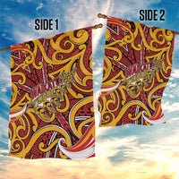 Aotearoa Waikato Tainui Garden Flag Maori Tribal Pattern Koru Motif DT05 - Polynesian Pride