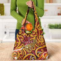 Aotearoa Waikato Tainui Grocery Bag Maori Tribal Pattern Koru Motif DT05 - Polynesian Pride